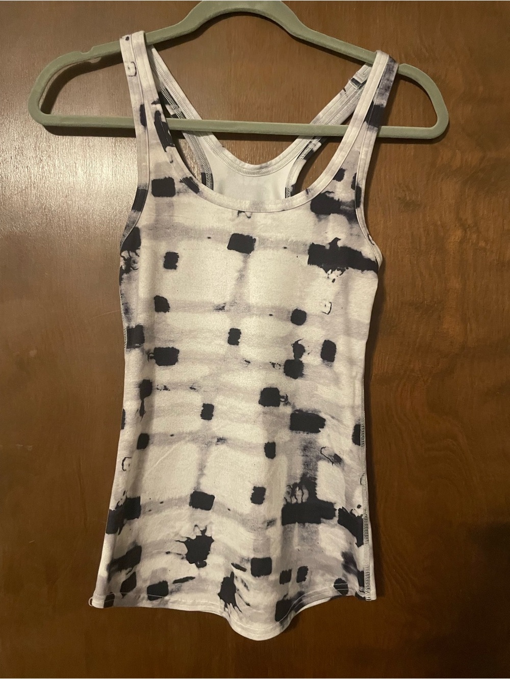 lululemon athletica Black & White Tie-Dye Tank
